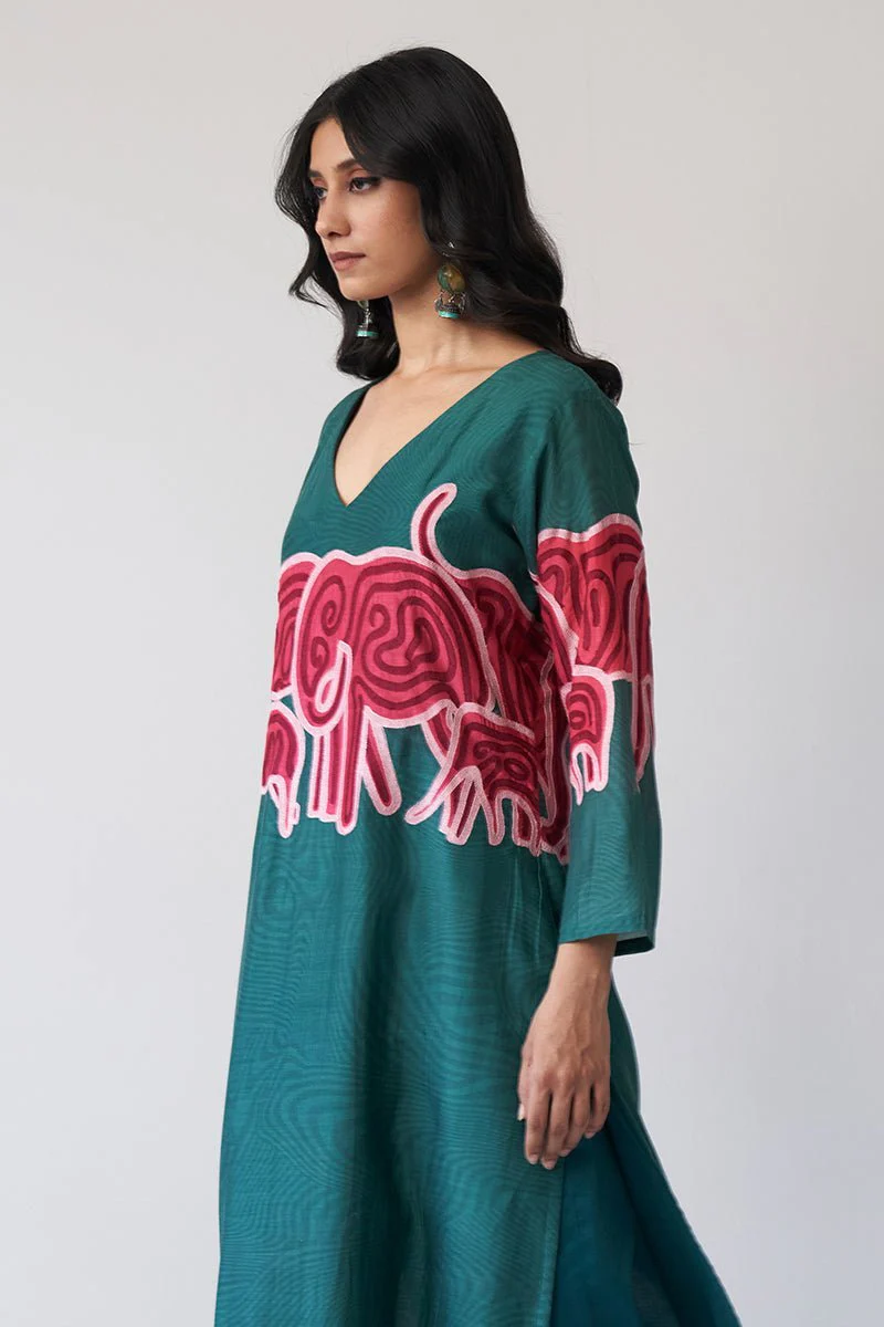 Alpine Green Bemberg Silk Co-ord Set - Image 3