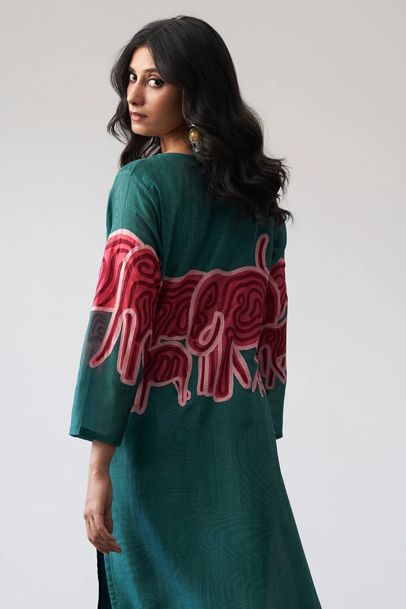Alpine Green Bemberg Silk Co-ord Set - Image 5