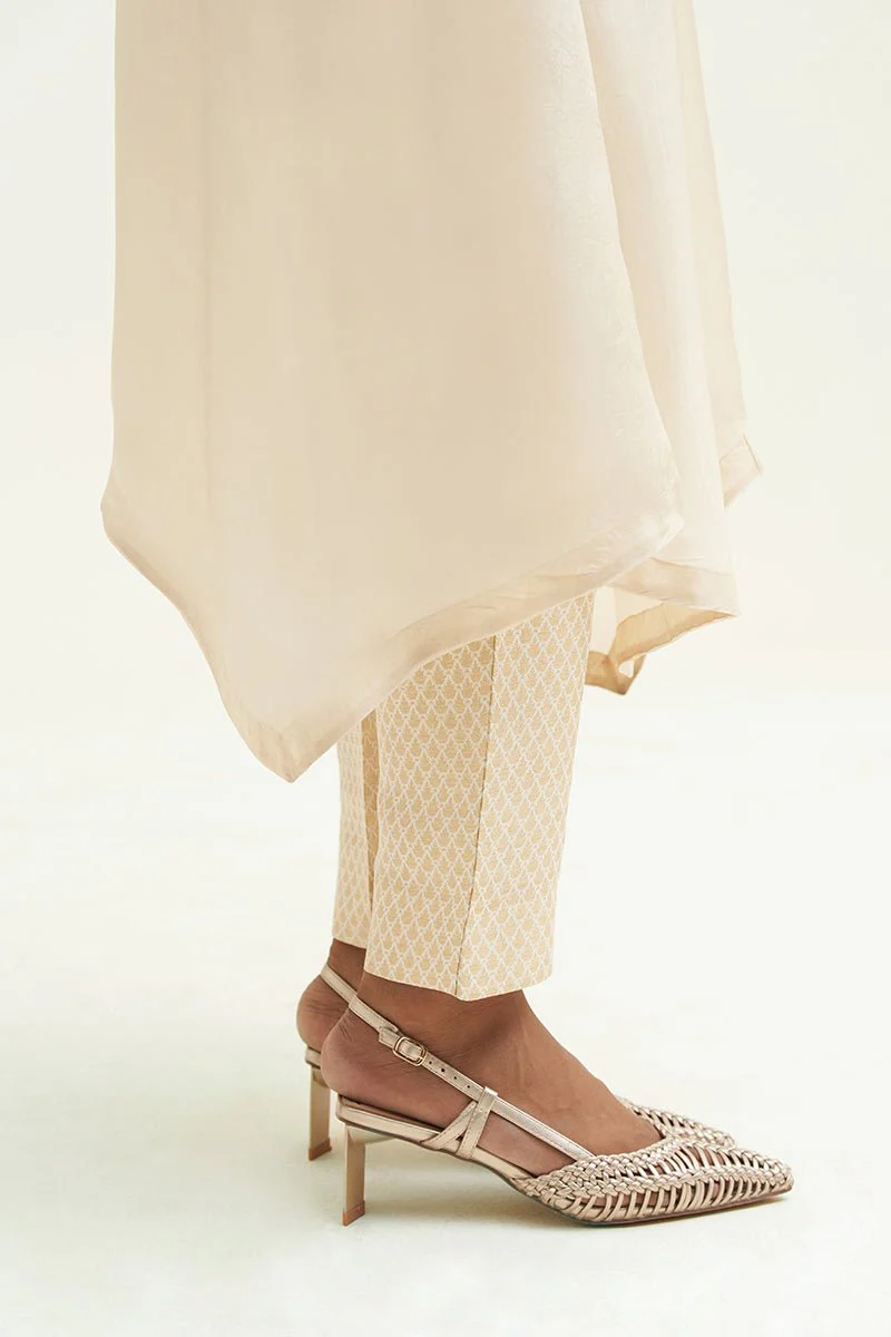 Angora Beige Silk Co-ord Set - Image 6