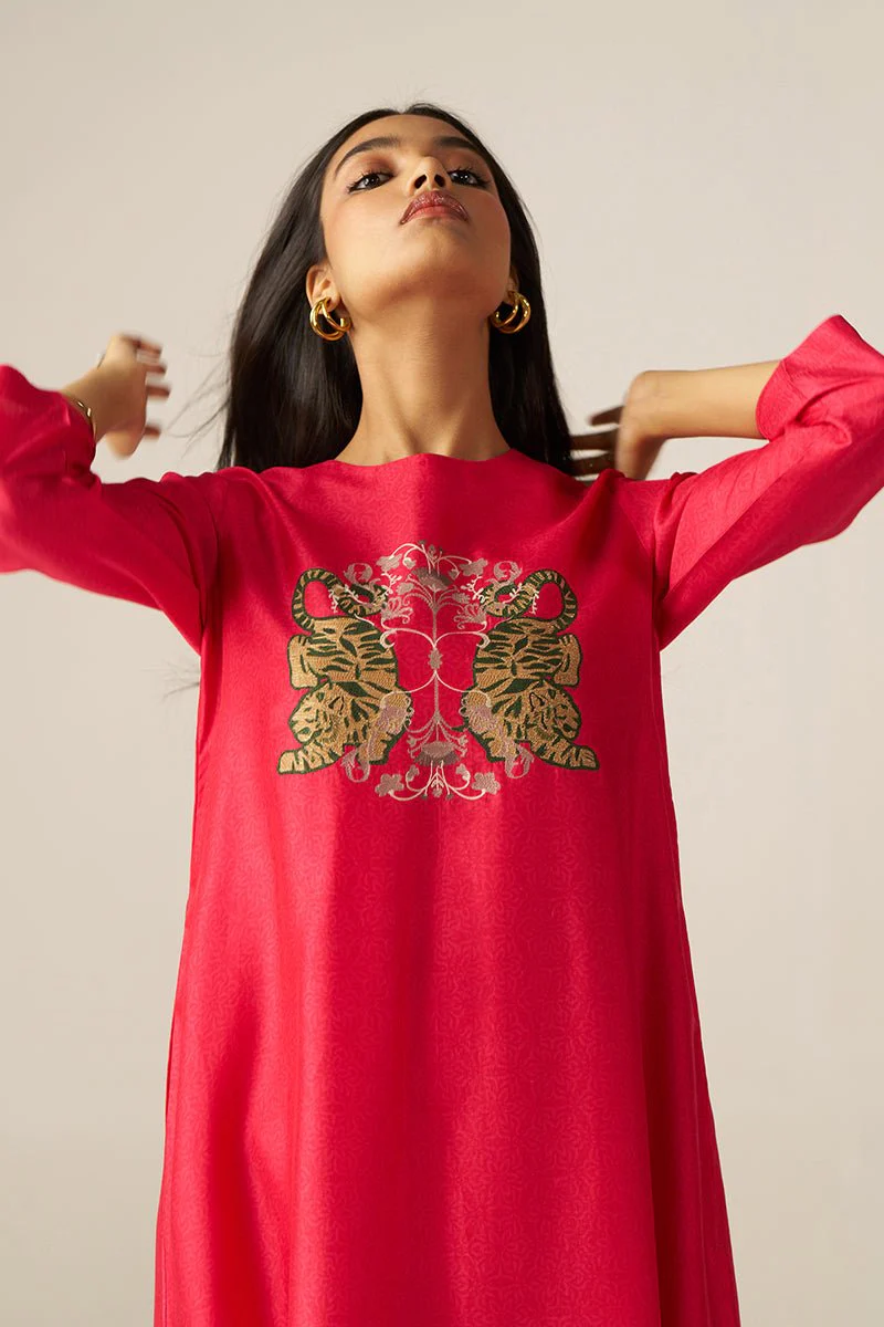 Azalea Pink Sherni Print Co-ord Set - Image 3