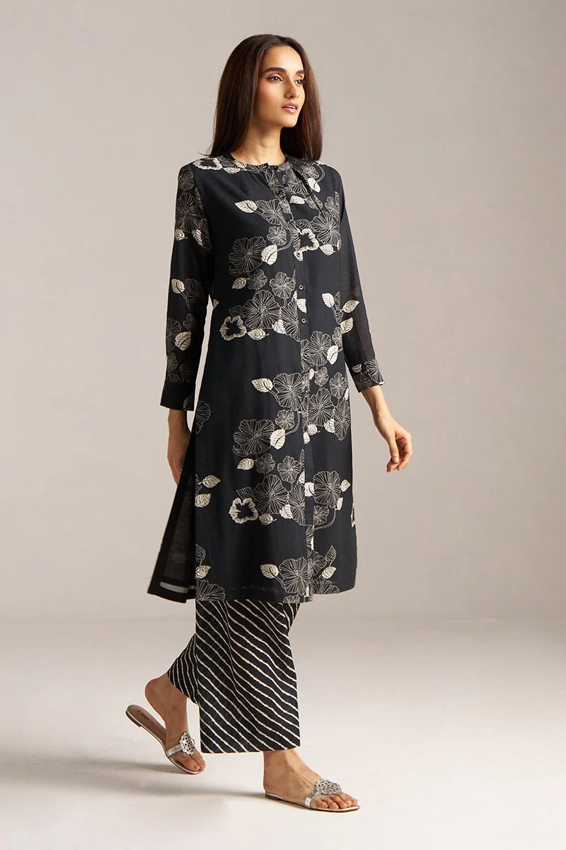 Black and White Linen Print Co-ord Set - Image 6