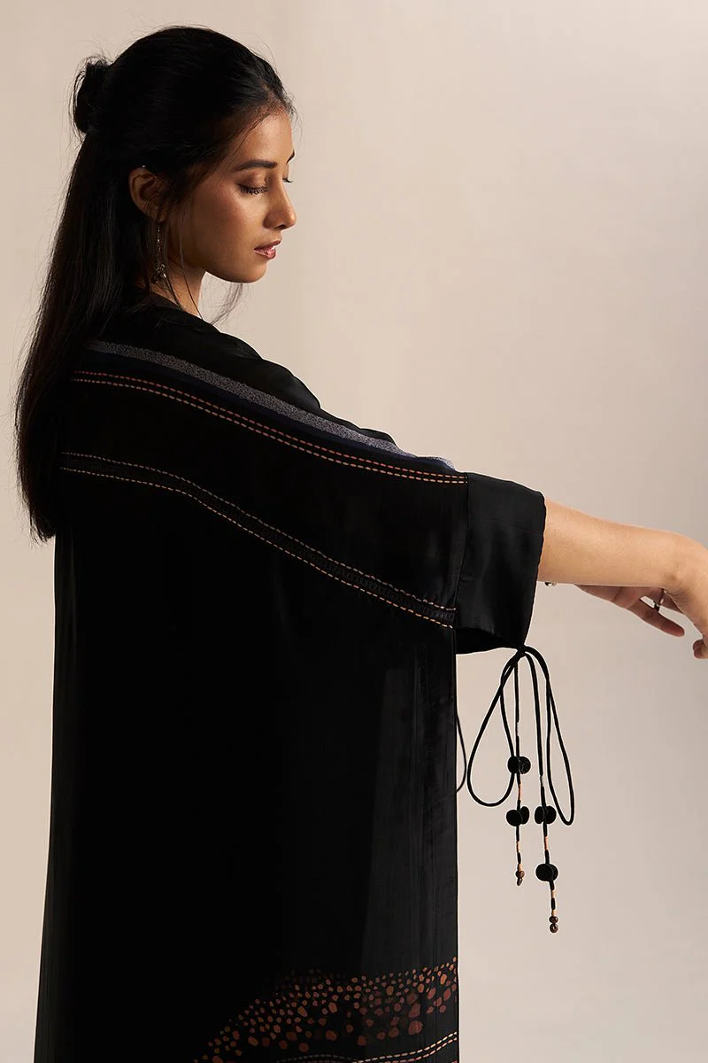 Black Silk Co-ord Set - Image 3