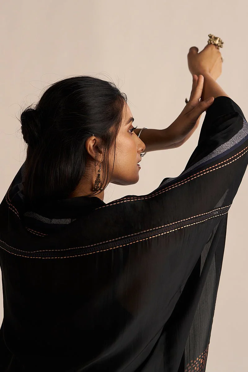 Black Silk Co-ord Set - Image 4