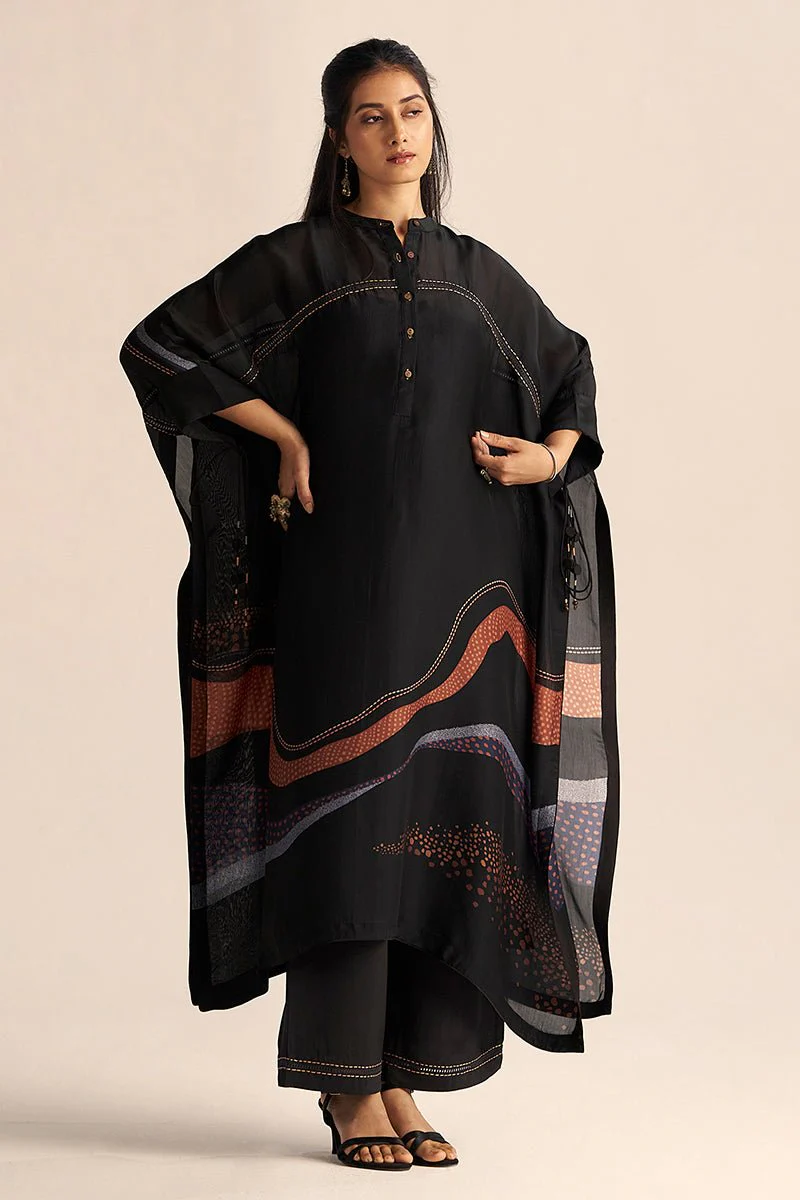 Black Silk Co-ord Set - Image 6