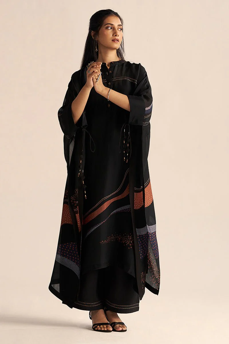 Black Silk Co-ord Set - Image 7
