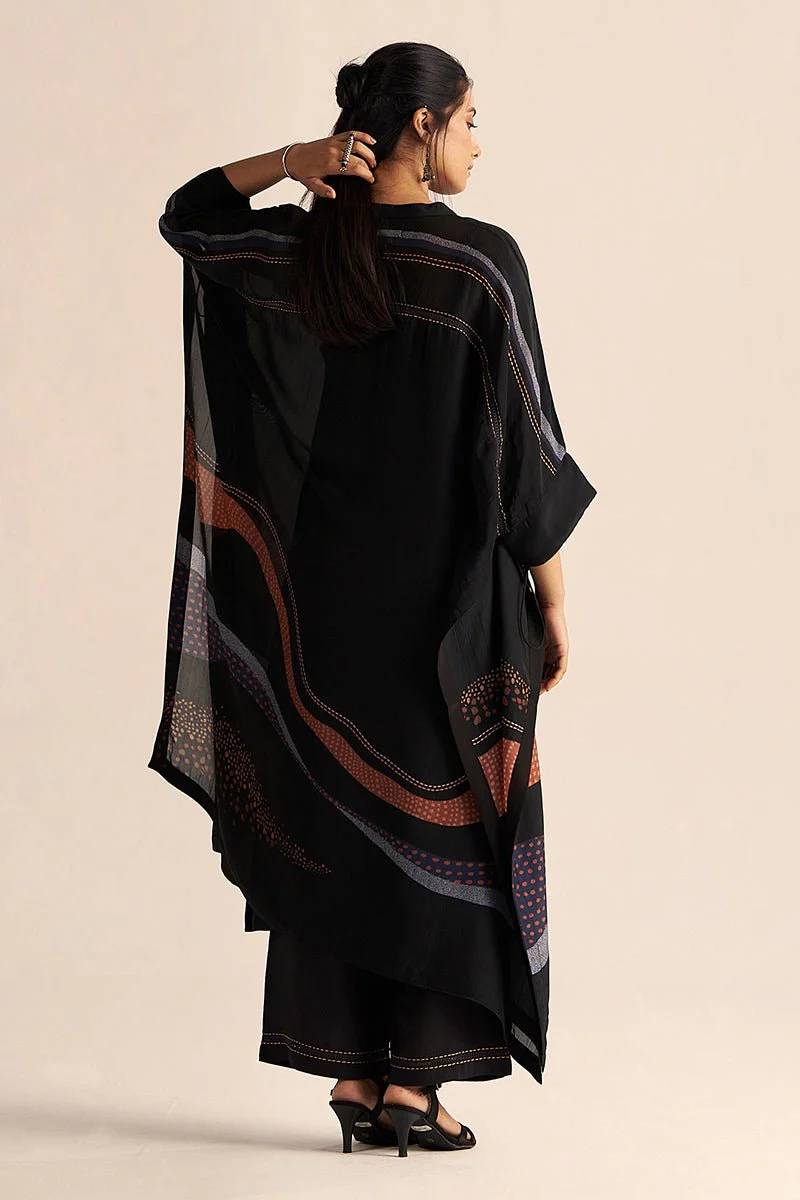 Black Silk Co-ord Set - Image 8