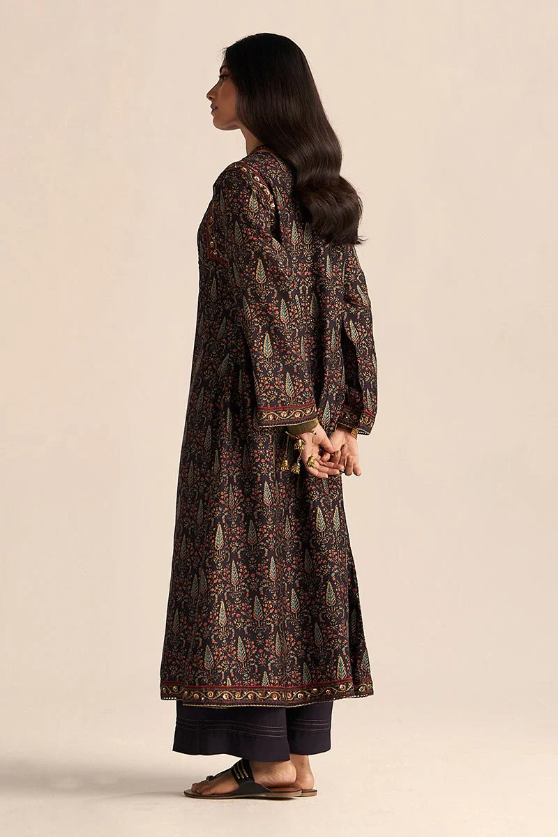 Black Silk Traditional Co-ord Set - Image 7