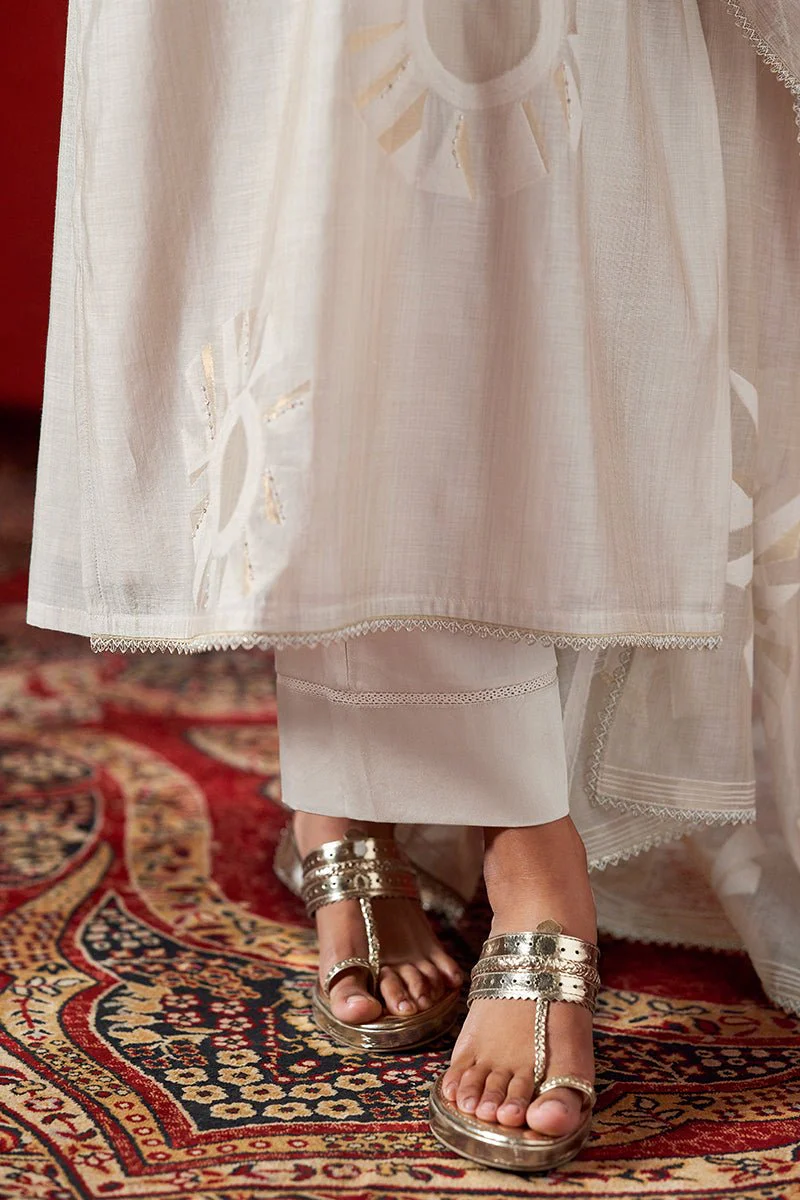 Fog Beige Woven Salwar Suit - Image 6