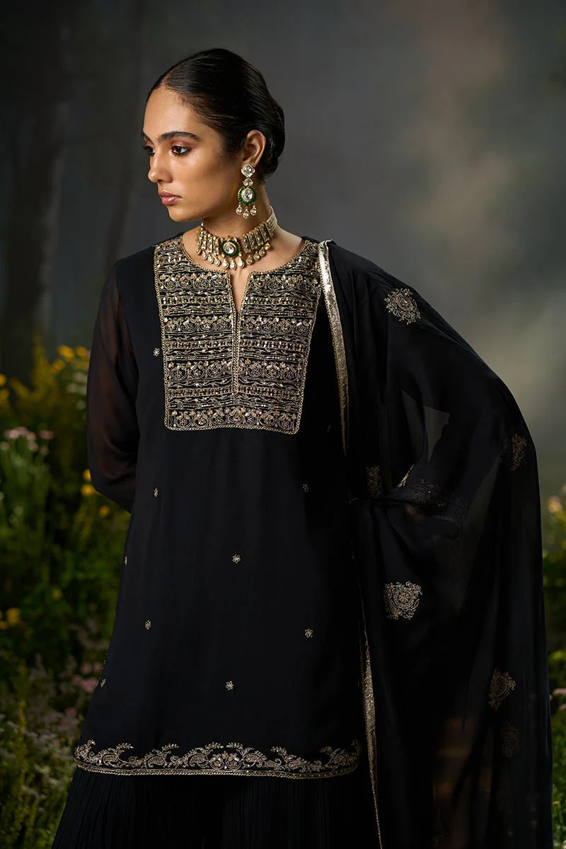 Kohl Black Festive Sharara Kurta Set - Image 5