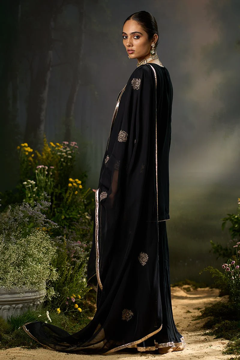 Kohl Black Festive Sharara Kurta Set - Image 9
