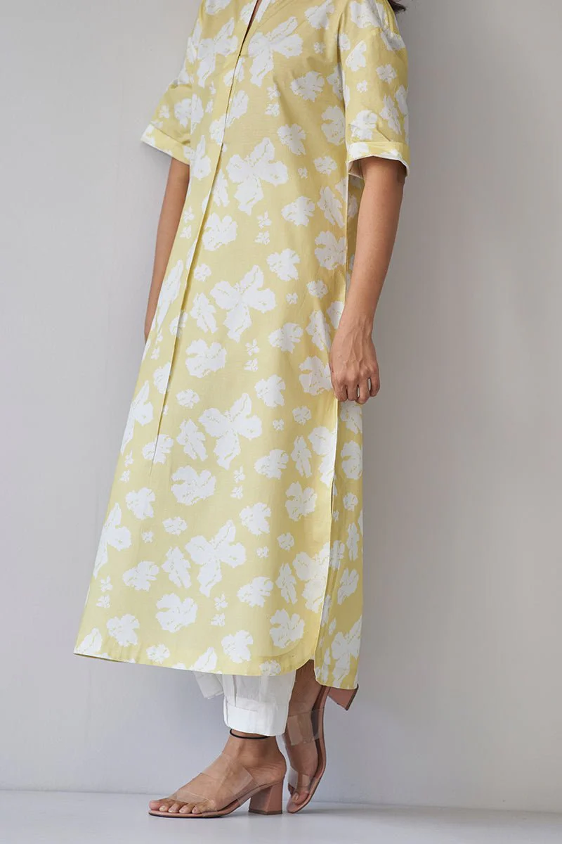 Muted Lime and White Cotton Co-ord Set - Image 3