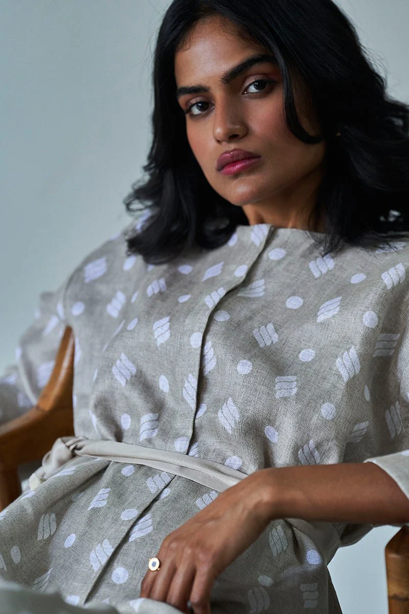 Oatmeal Linen Jumpsuit - Image 3