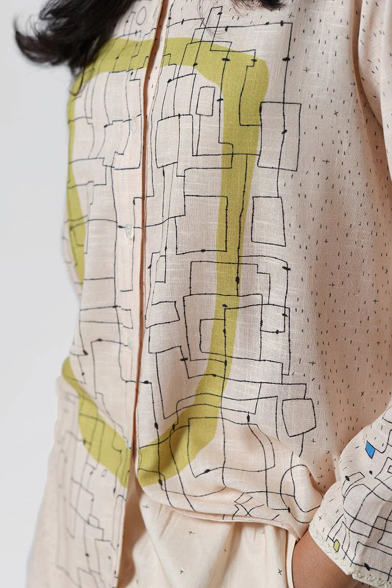 Pearled Ivory Cotton Linen Co-ord Set - Image 4