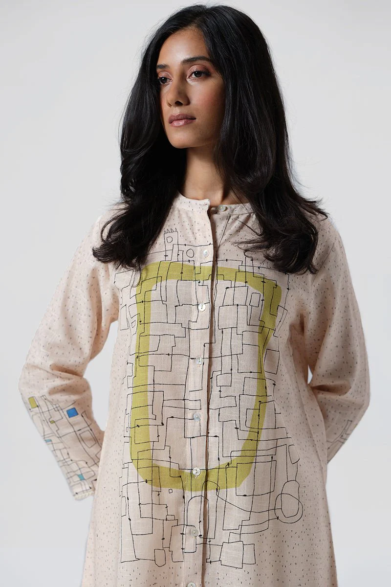 Pearled Ivory Cotton Linen Co-ord Set - Image 5