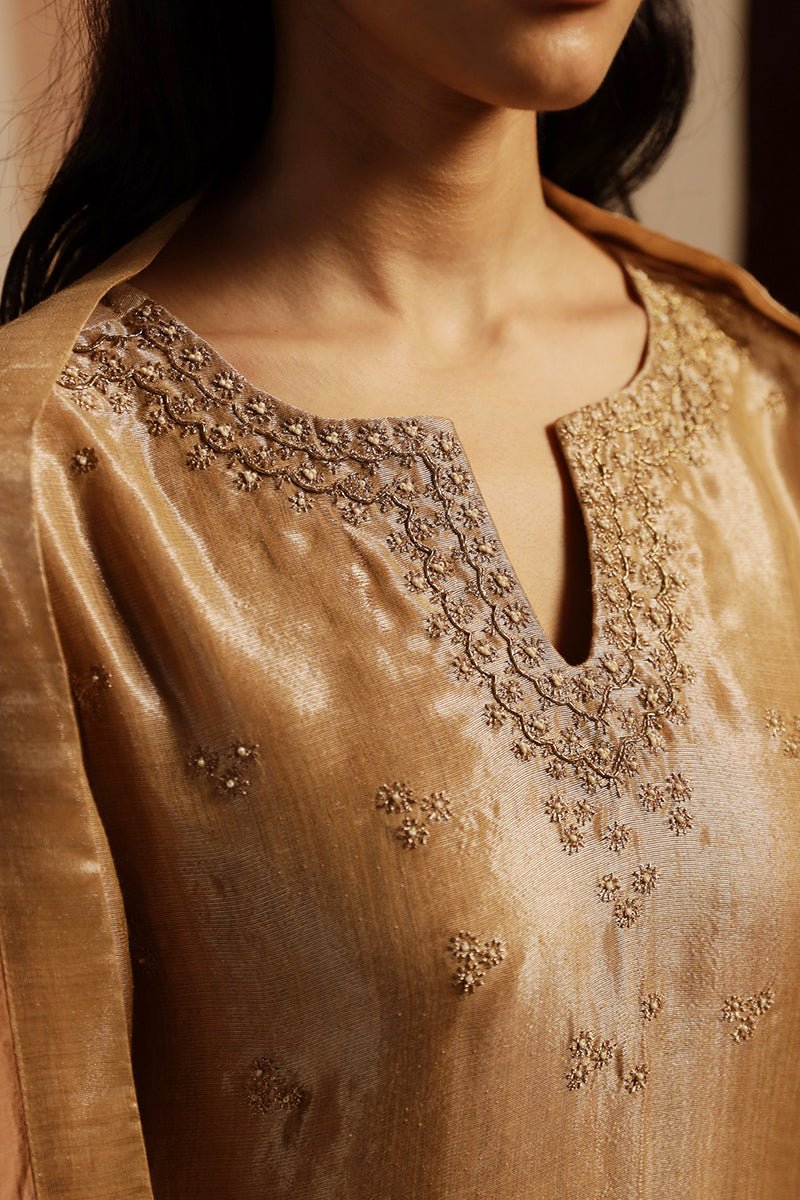 Rugby Tan Tissue Silk Salwar Suit - Image 5