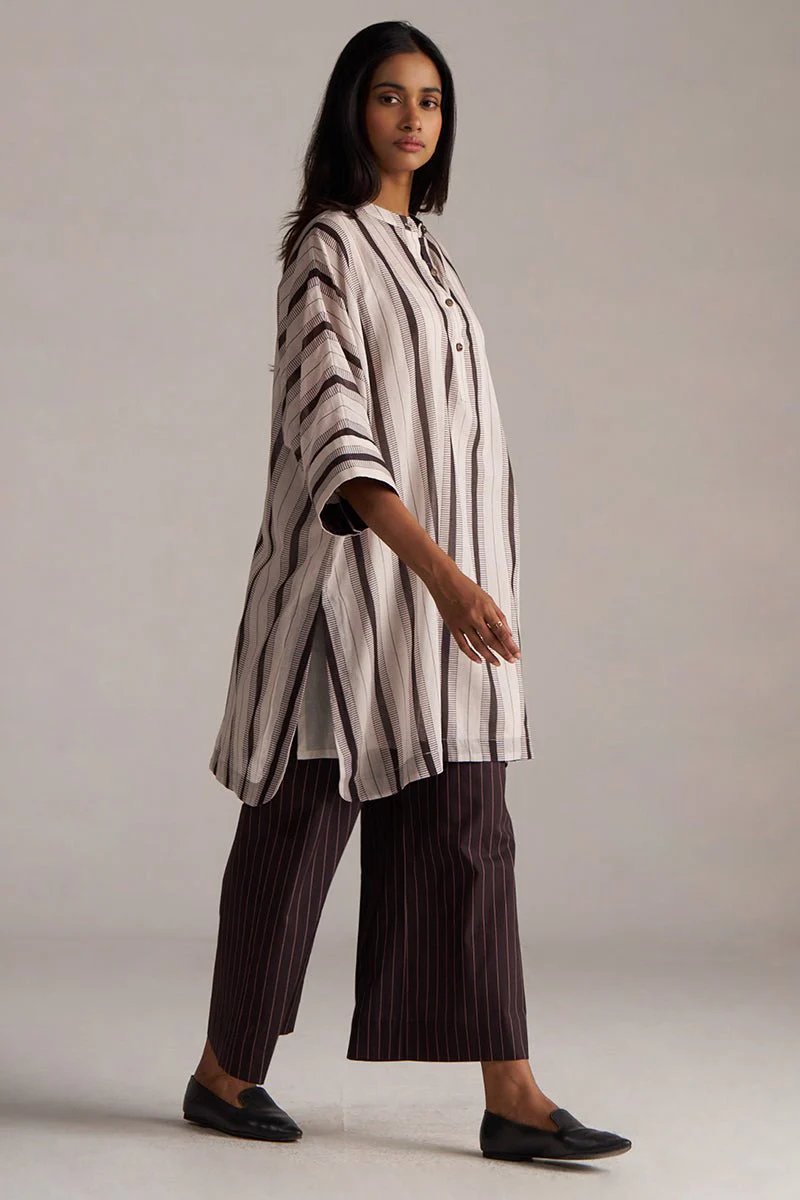 Seal Brown and Cream Mul-Mul Co-ord Set - Image 5