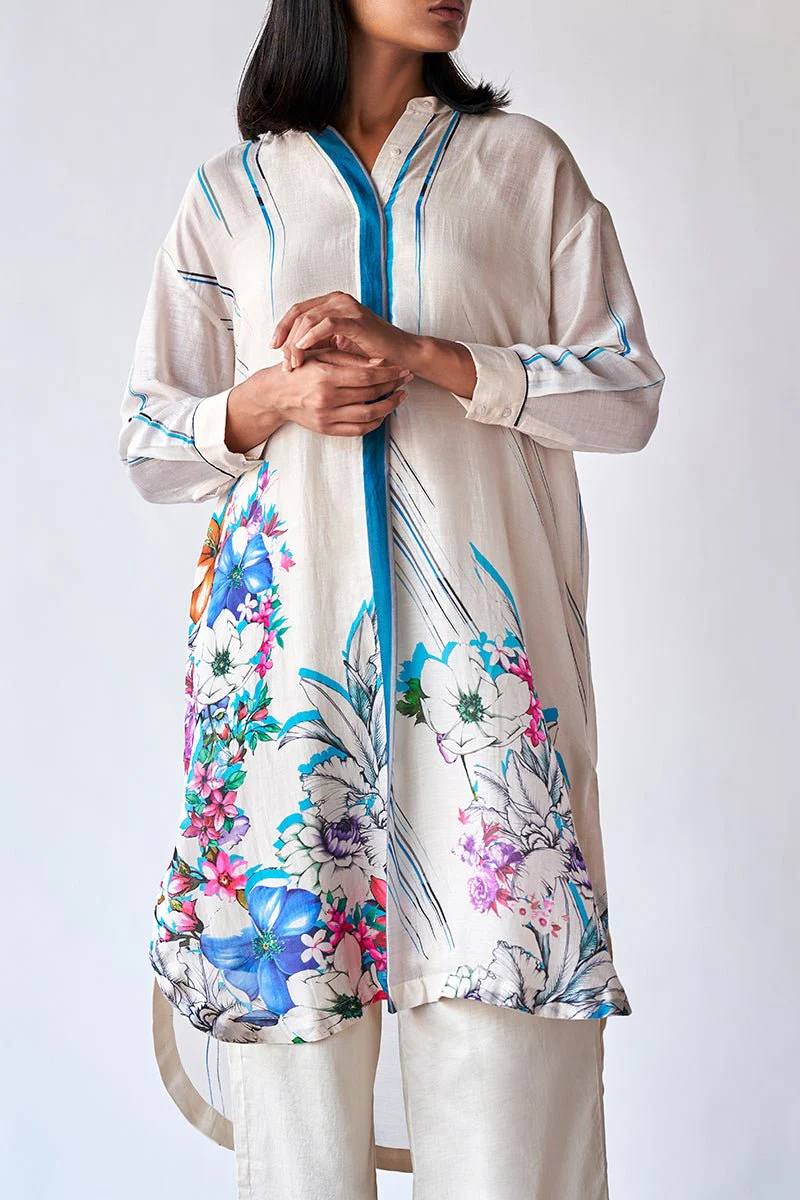 Tofu Cream Bemberg Silk Co-ord Set - Image 3