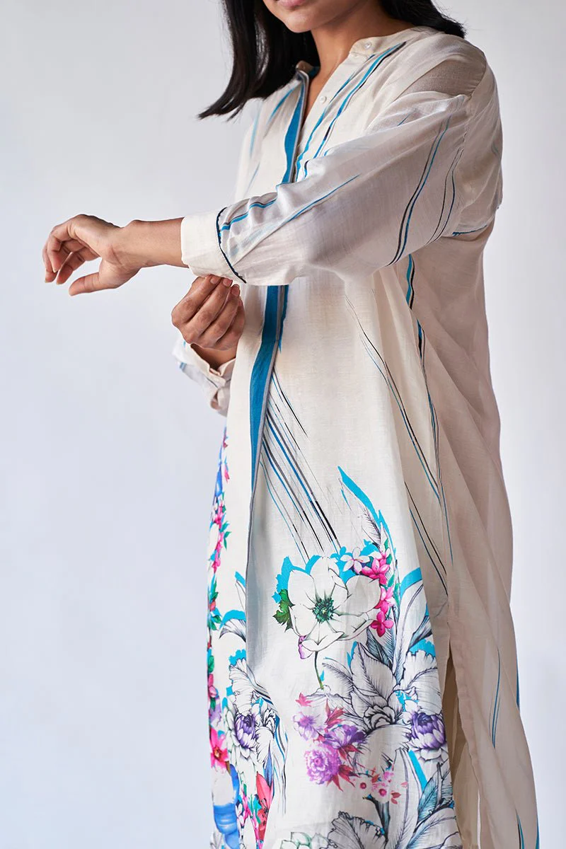 Tofu Cream Bemberg Silk Co-ord Set - Image 4