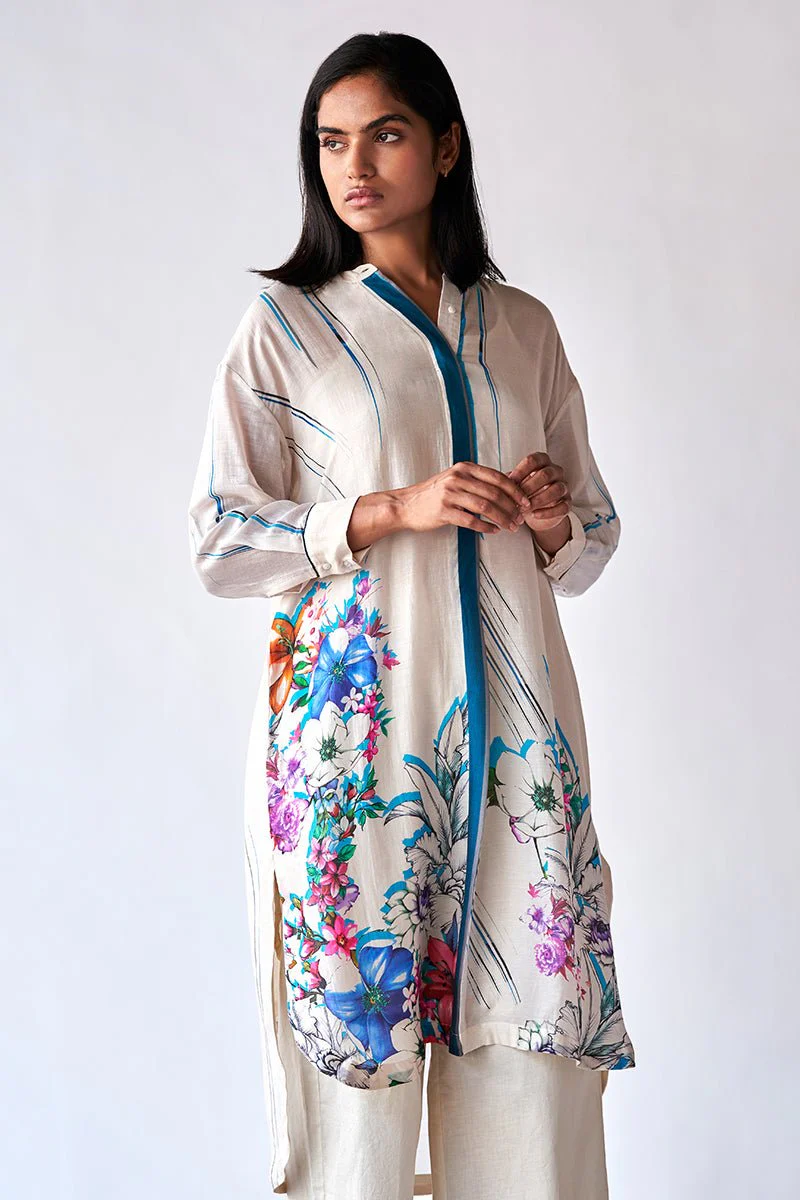 Tofu Cream Bemberg Silk Co-ord Set - Image 6