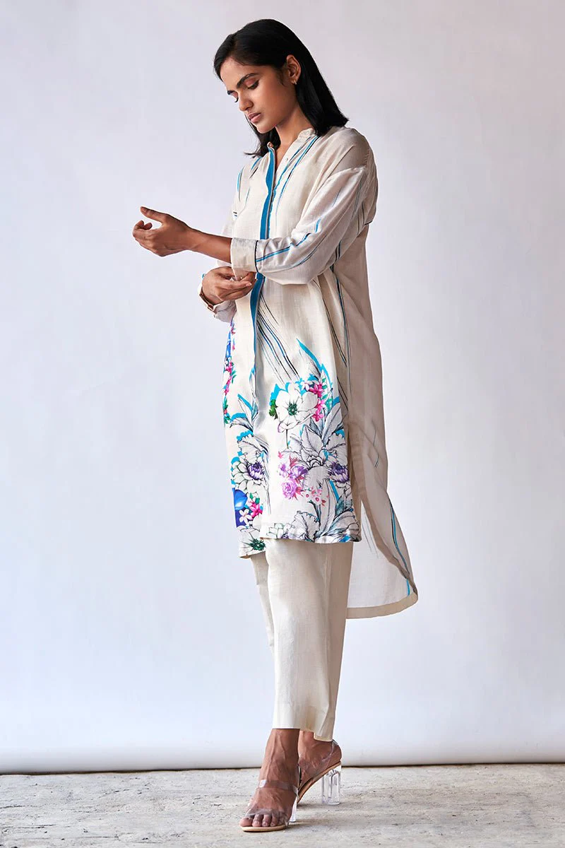 Tofu Cream Bemberg Silk Co-ord Set - Image 7