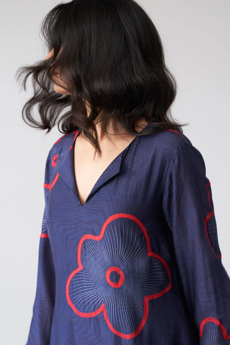 Twilight Blue Bemberg Silk Co-ord Set - Image 5