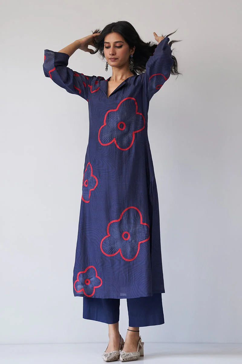 Twilight Blue Bemberg Silk Co-ord Set - Image 7